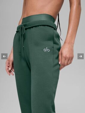 ALO Yoga Accolade Straight Leg Pants in Forest Green NWOT